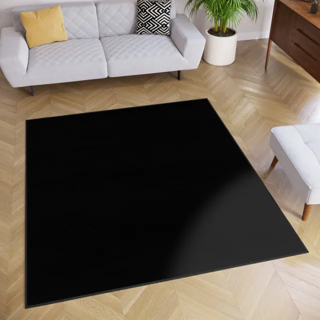 Tapiso Mono Square Vloerkleed Antraciet Laagpolig Vierkant Tapijt, foto 2