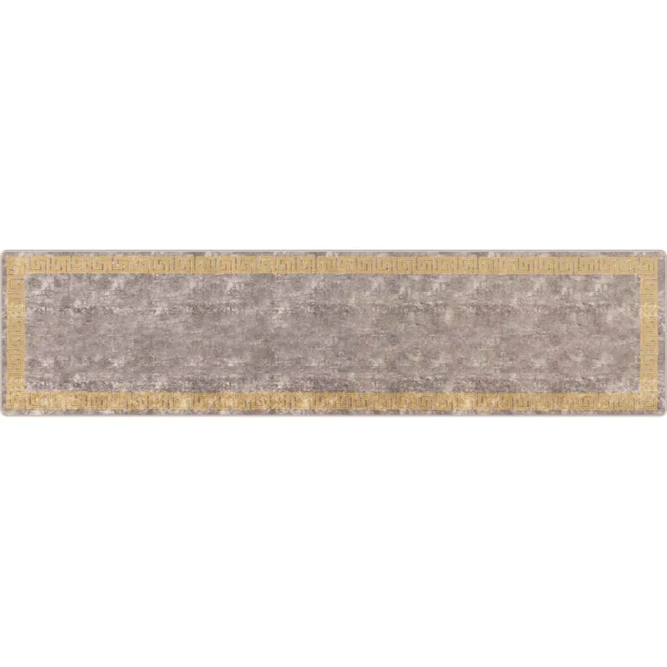 vidaXL Vloerkleedloper MARSA Grijs en Goud 100 x 400 cm
