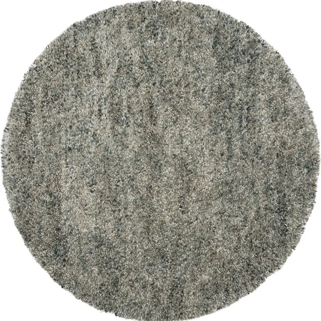 Veer Carpets Vloerkleed Zumba C5 Green Rond ø200 cm - Hoogpolig Wollen Design Vloerkleed Groen