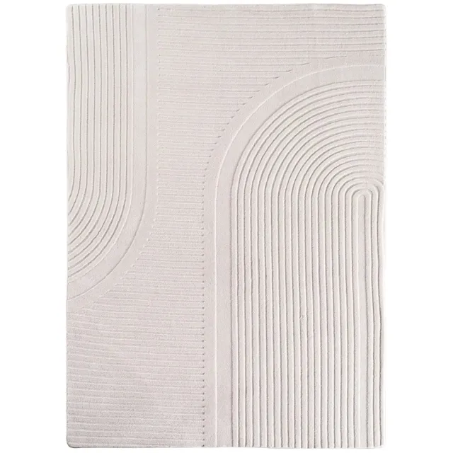Dutch XXL Wasbaar Vloerkleed | Tapijt | Pompei | Grafisch | Crème | 80x250 cm