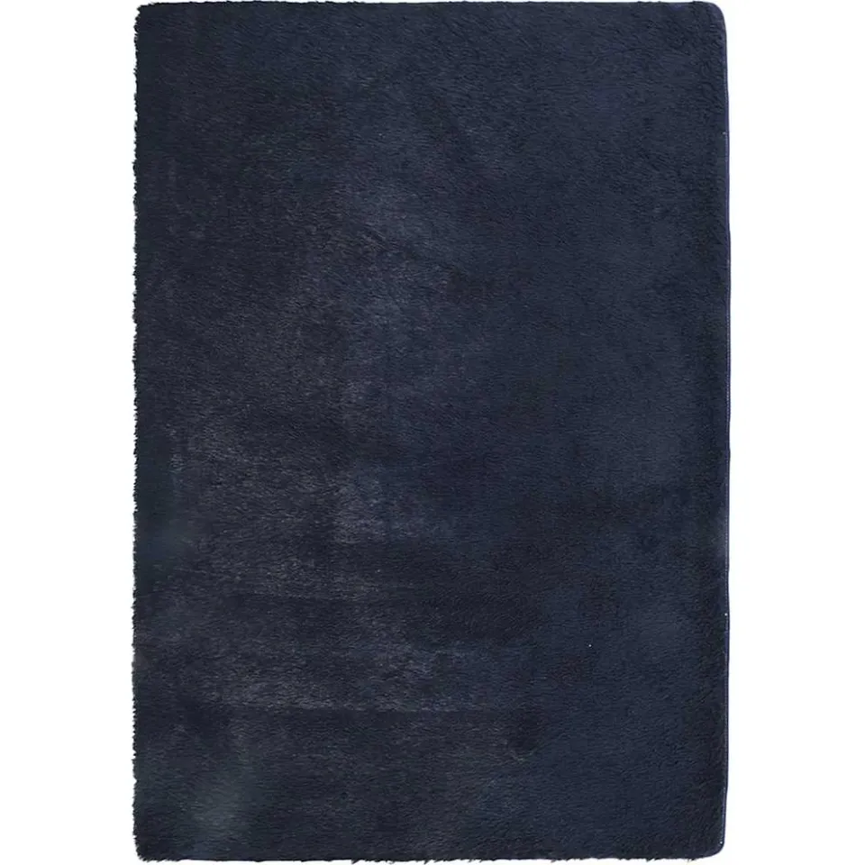 vidaXL Hoogpolig vloerkleed NAVARRA 200x290 cm polyester marineblauw