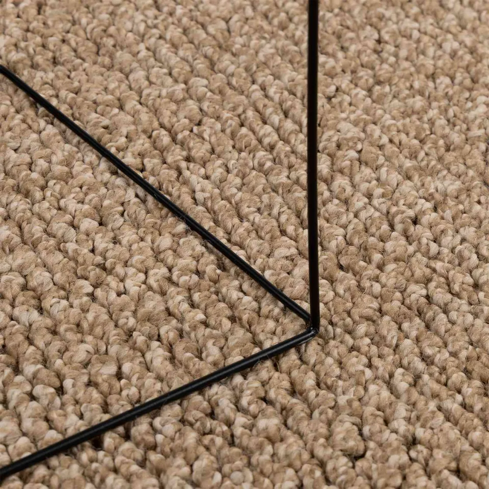 vidaXL Binnen- en buitentapijt AGIRA Naturel Ø 200 CM Polyester, foto 3