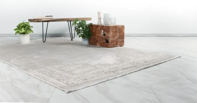 Muratap Luxury Picasso Elysee Laagpolig Velvet Vloerkleed Crème, foto 2