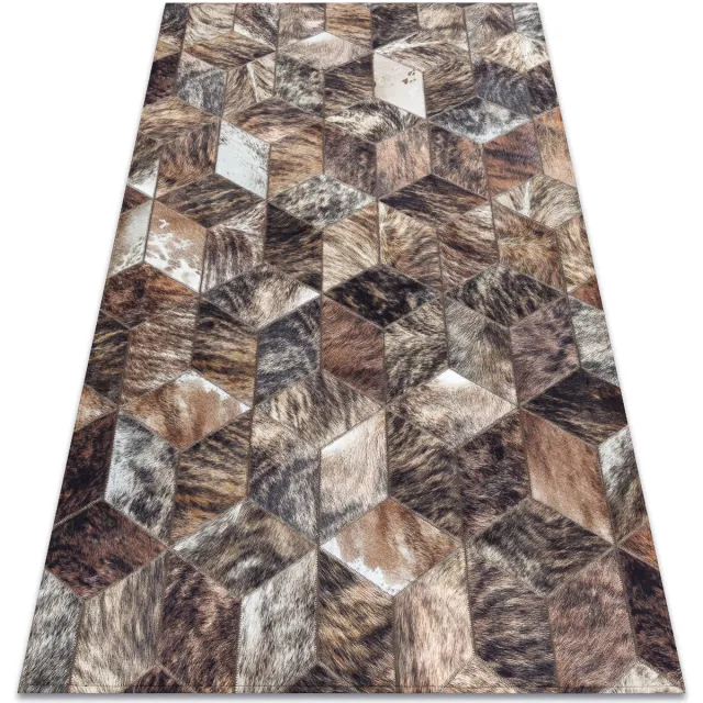 RUGSX Kleden Rugsx Tapijt PATCHWORK 21715 bruin - Koeienhuid, Diamant
