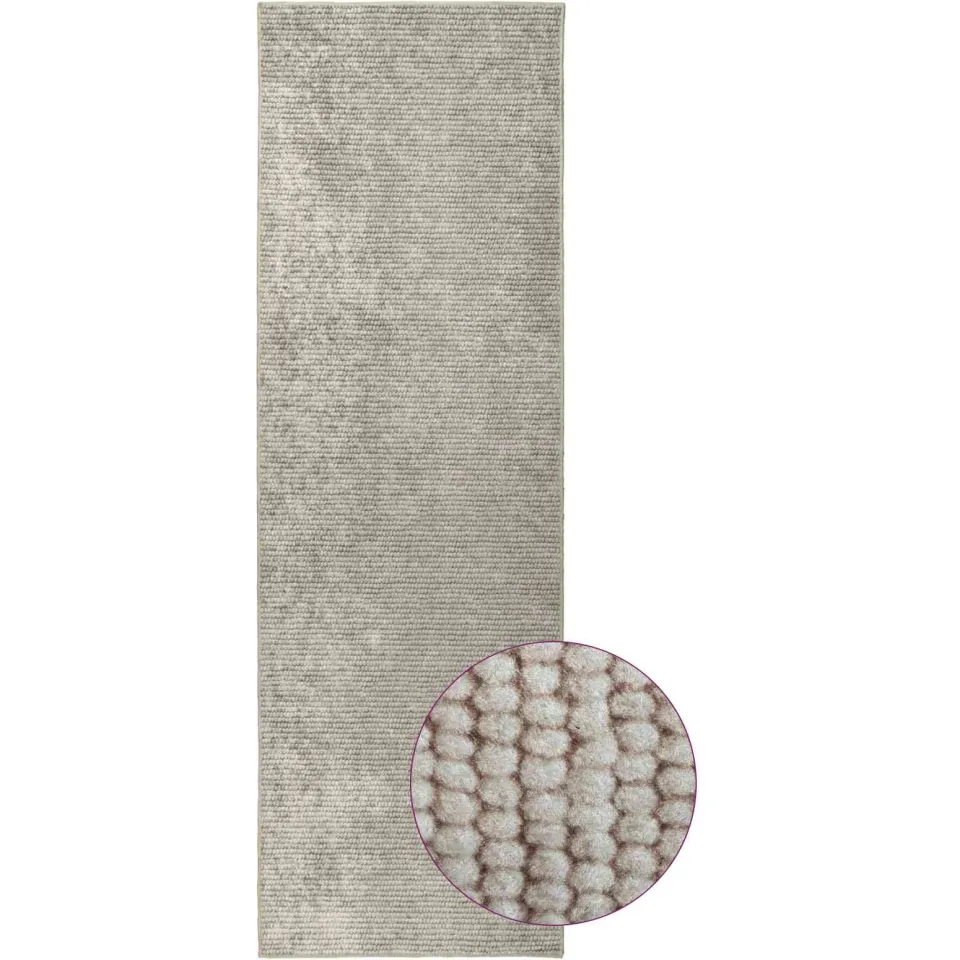 vidaXL Vloerkleed Beige 50 x 250 cm 100% Polyester 3 mm Wasbaar, foto 3
