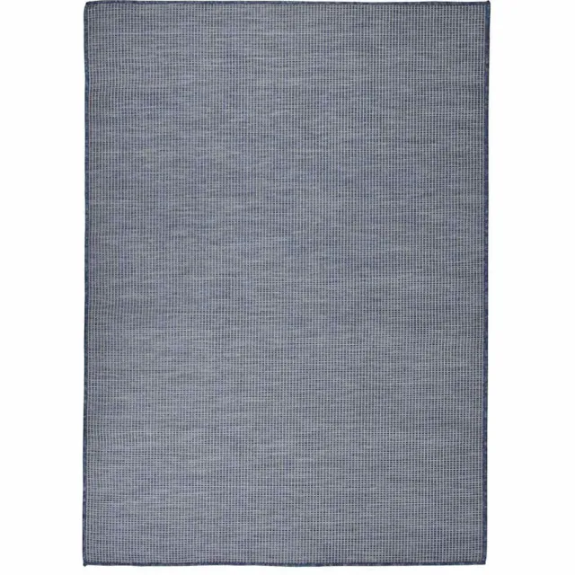 vidaXL Buitenkleed platgeweven 200x280 cm blauw