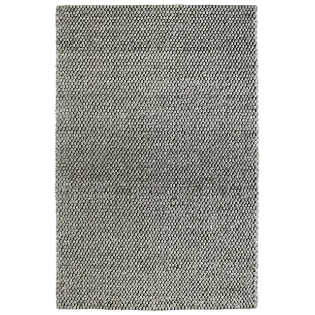 Padiro design laagpolig vloerkleed 160 x 230 cm - lichtbeige - grove lussen - voor vloerverwarming - van wol, viscose en katoen