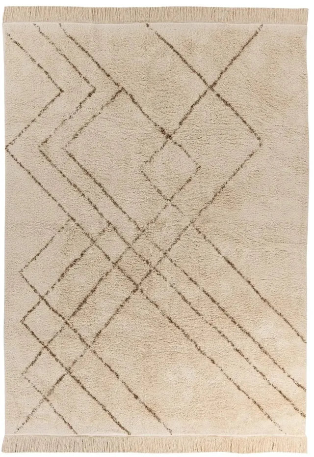 Dutch XXL Berber Vloerkleed | Tapijt | Mylen | Lijnen | Crème/Bruin