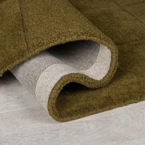 Flair Rugs Checkerboard Modern Vloerkleed Wol groen, foto 4