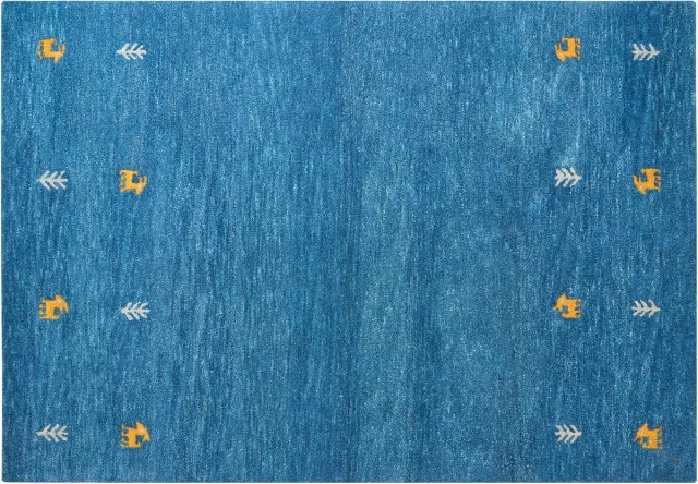 Beliani CALTI - Modern vloerkleed - Donkerblauw - Wol