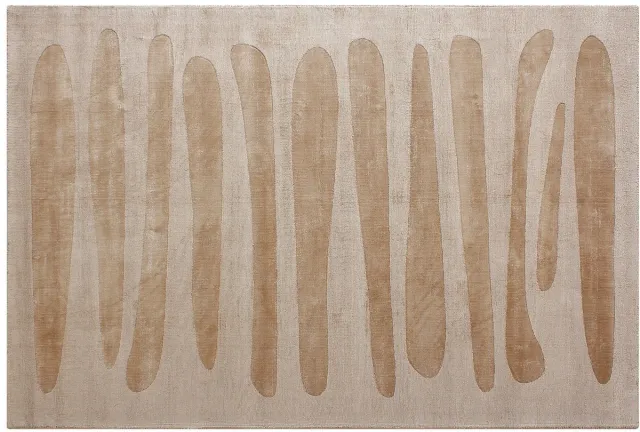 Vente-unique Handgeweven vloerkleed - 200 x 290 cm - Beige - 2200 g/m² - BELLARIA