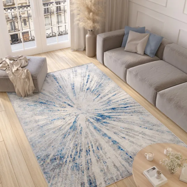 Tapiso Valley Vloerkleed Woonkamer Tapijt Grijs Blauw Maat– 120x300