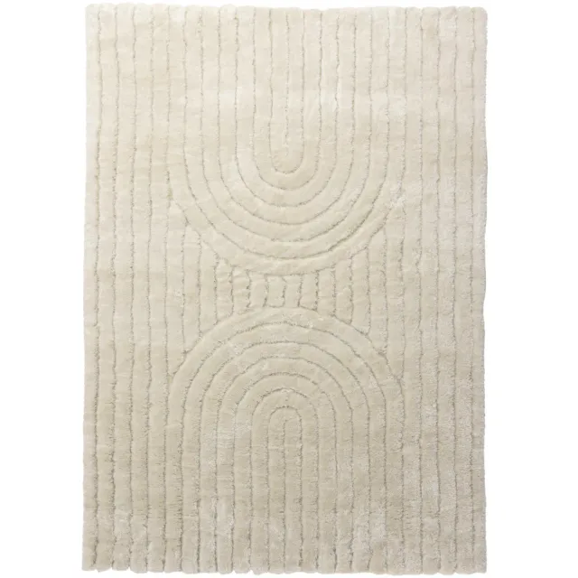 Nest of Nora Vloerkleed rechthoekig 160x230 - Polyester en katoen - Wit