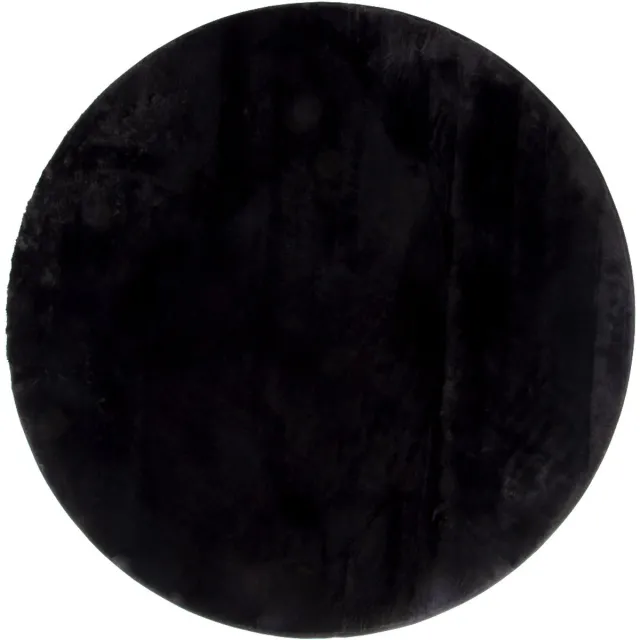 Milton & Oldbrook Fluffy Vloerkleed Ø 200 cm Pavia Zwart