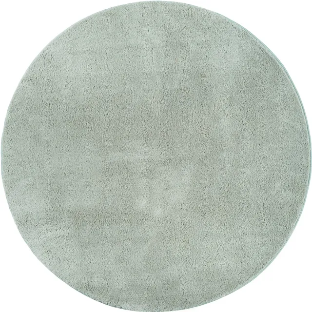 Mia´s Teppiche Mia’s Teppiche Taos – superzacht kortflor vloerkleed met antislip rug, wasbaar, groen, 200 cm rond