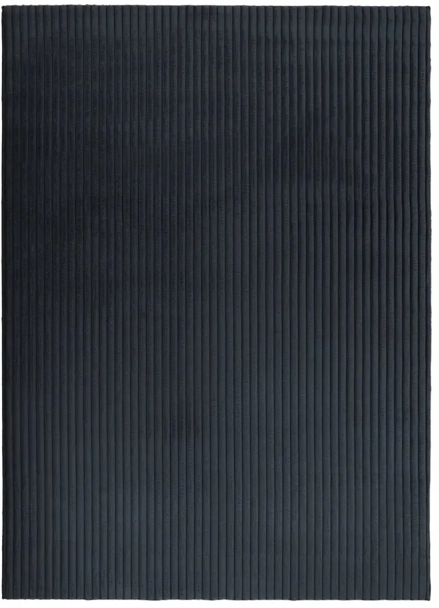 Dutch XXL Hoogpolig Vloerkleed | Tapijt | Plush | Strepen | Antraciet | 80x150 cm
