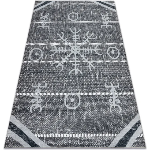 RUGSX Kleden Rugsx ANTIKA tapijt 118 tek, modern azteeks, wasbaar Grijs