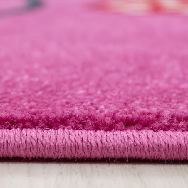 Ayyildiz Kinderkleed met uilenmotief, paars, kinderkamerkleed, jute achterkant, afmeting Lila
