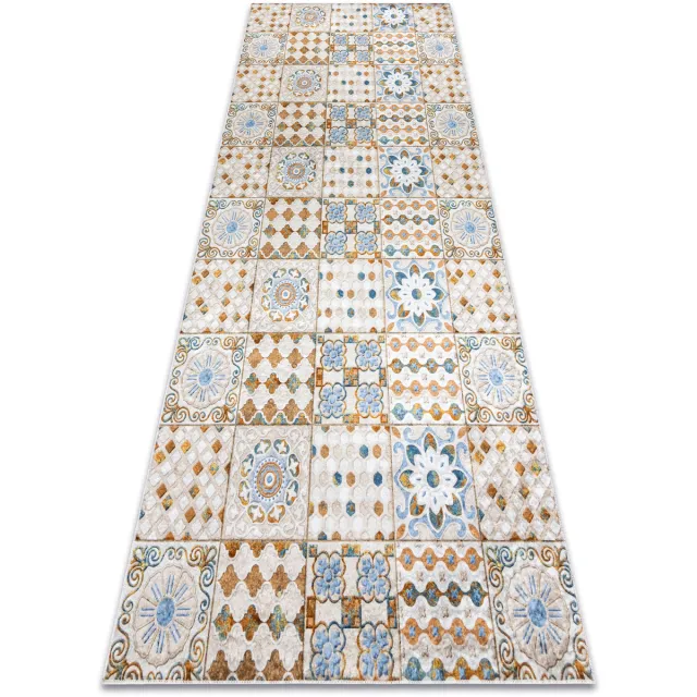 RUGSX Kleden Rugsx ANDRE 53010 tapijt wasbaar Lissabonse tegels, keuk Beige