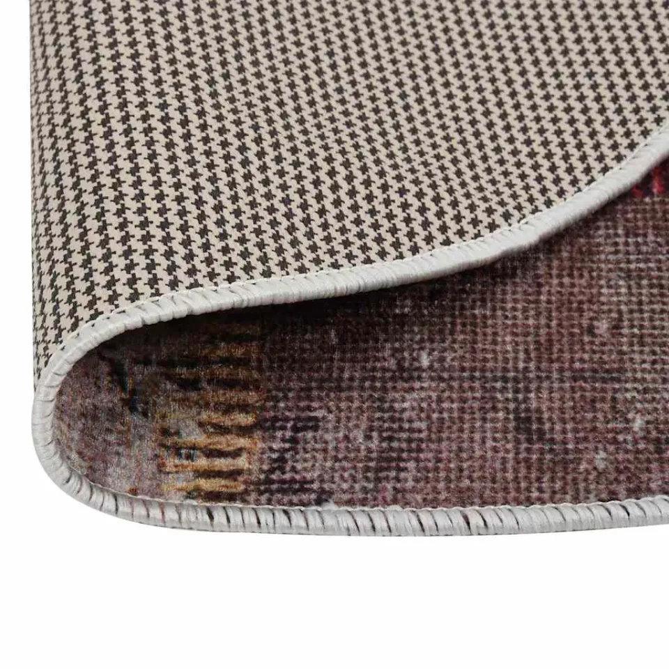 vidaXL Vloerkleed wasbaar patchwork ø120 cm meerkleurig, foto 4