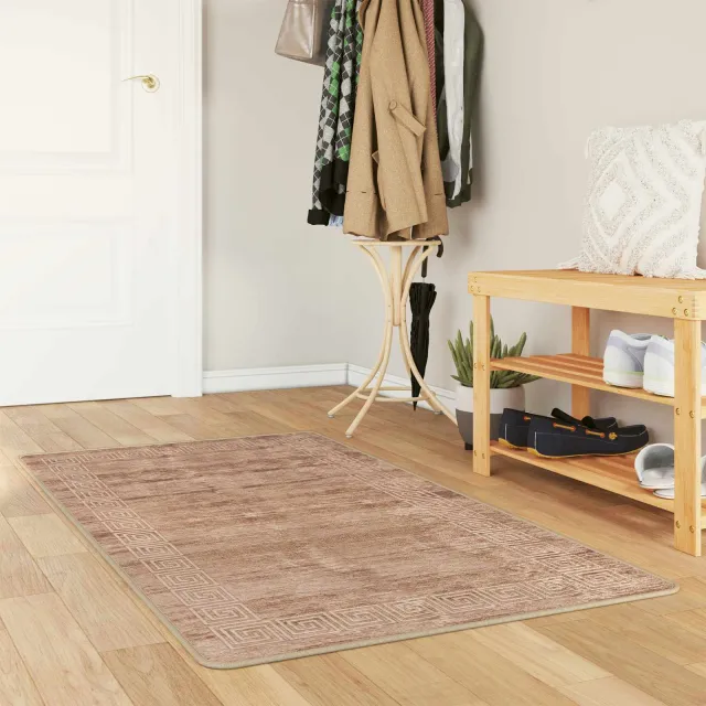vidaXL Vloerkleedloper MARSA Beige en goud 80 x 100 cm, foto 2