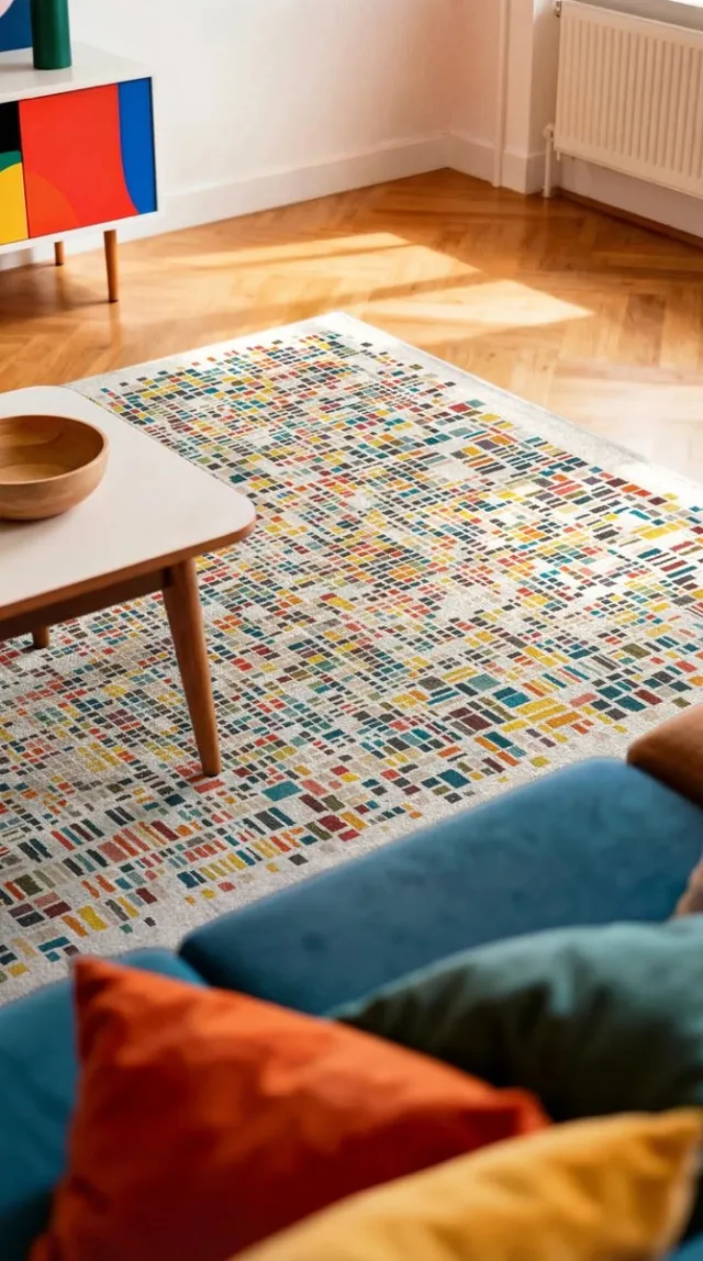 Louis de Poortere Wasbaar Binnen & Buiten Vloerkleed - 170 x 240 cm - Louis De Poortere Cubik United - Laagpolig Tapijt - Gerecycled PET - Made in Belgium - Circulair Multicolor