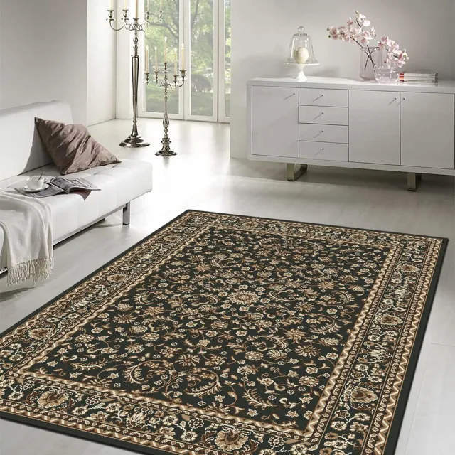 Muratap Nain Klassiek - Laagpolig Oosters Vloerkleed - Vintage Tapijt - Zwart- 140x200 CM