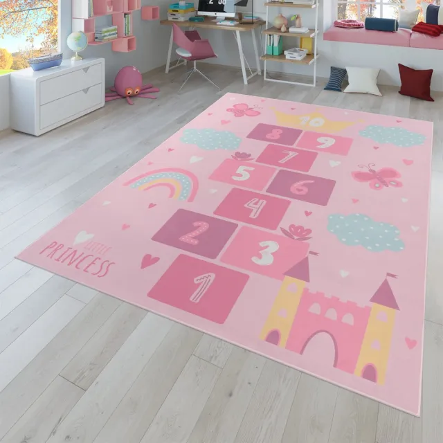 TT Home Kinderkamer tapijt tapijt kinderkamer tapijt antislip hart wolk vlinder Rechthoek Rechthoek Roze