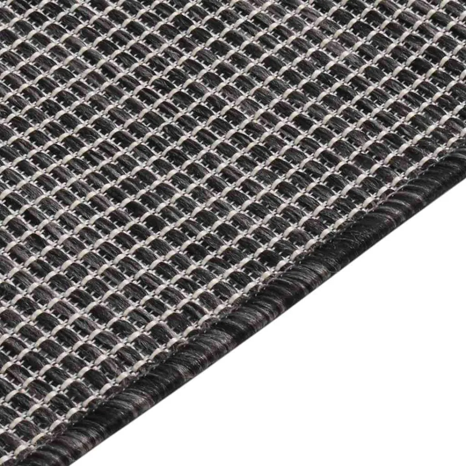 vidaXL Buitenkleed platgeweven 80x150 cm grijs, foto 4