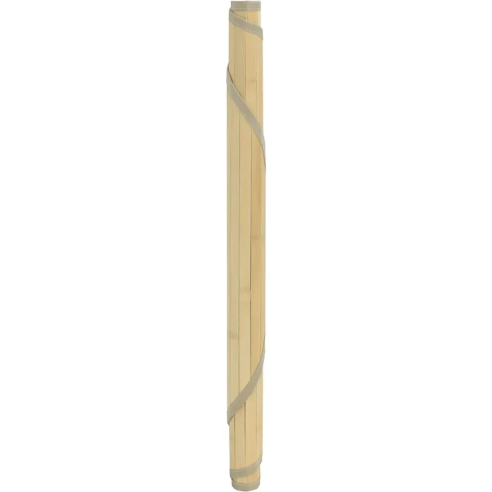 vidaXL Vloerkleed rond 60 cm bamboe lichtnaturel Beige