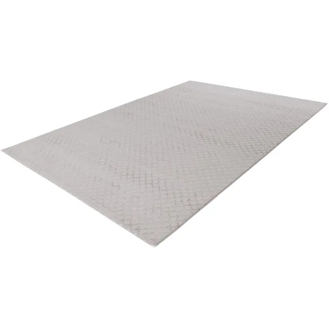 Pierre Cardin Vloerkleed - Modern Tapijt - Geometrisch Patroon - Zilver - Luxe en Comfortabel - Tijdloos Design