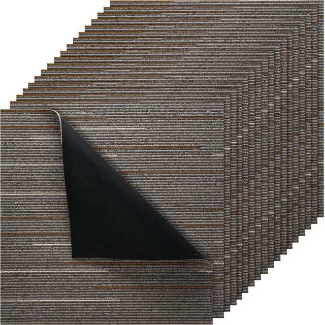 Vevor Tapijttegels Herbruikbaar 24x24 Inch, 24 Stuks Modulaire Tapijttegels, CommerciëLe Vloer Zacht Gevoerd voor Naadloze Bedekking 96 Vierkante Voet, Eenvoudig Zelf Te Leggen voor Woonkamer, Slaapkamer, Kantoor, Binnengebruik, Donkerbruin