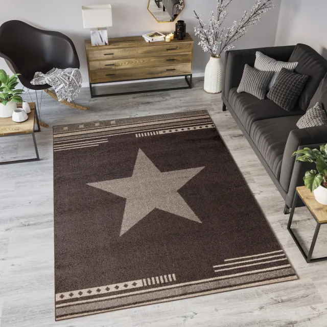 Tapiso Maroko Vloerkleed Slaapkamer Bruin Tapijt Bruin 3