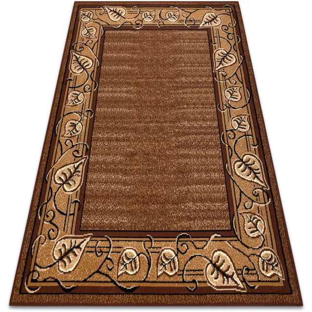 RUGSX Kleden Rugsx Tapijt BCF Morad FELIKS Klassiek Bladeren, kader 120x170 cm Bruin