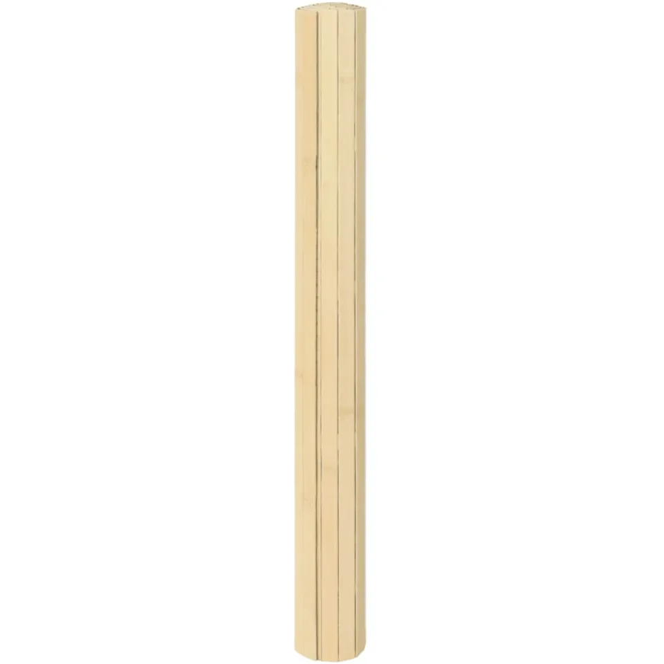 vidaXL Vloerkleed rechthoekig 100x100 cm bamboe lichtnaturel beige, foto 2