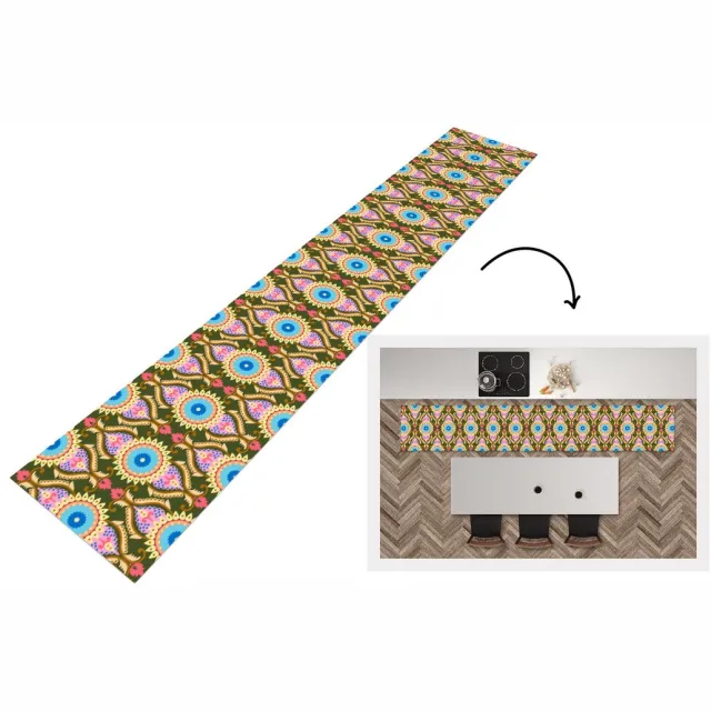 KitchenYeah Keukenloper 300x50 cm - Keukenmat vinyl Design - Orient - Retro - Keukenmatten loper - Keuken vloerkleed tapijt