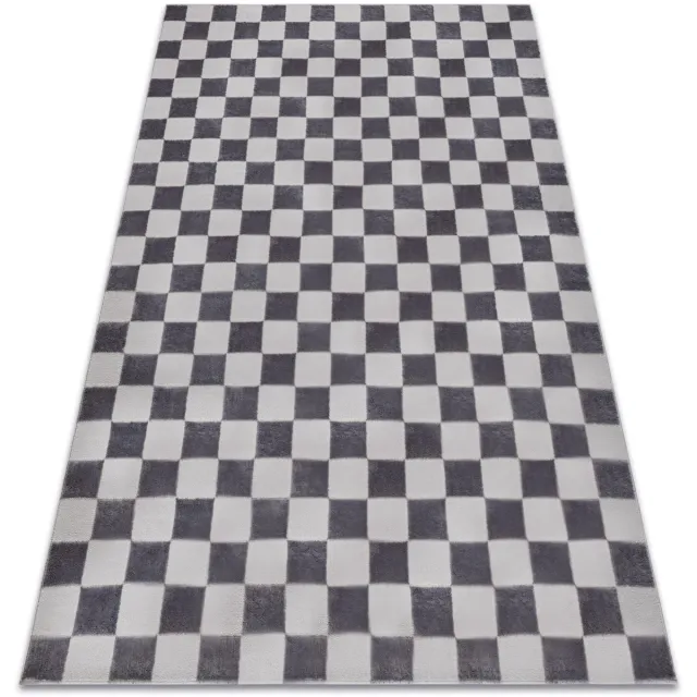 RUGSX Kleden Rugsx Tapijt AURA EB112 grijs - Schaakbord, structureel, 160x220 cm