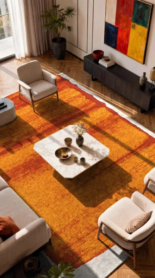 Louis de Poortere Wasbaar Binnen & Buiten Vloerkleed - 170 x 240 cm - Louis De Poortere Brush Orange - Laagpolig Tapijt - Gerecycled PET - Made in Belgium - Circulair Oranje