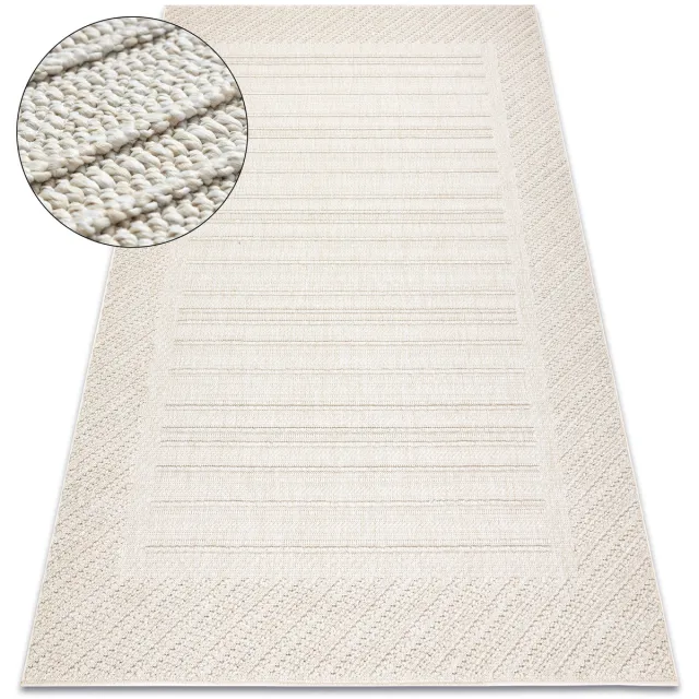 RUGSX Kleden Rugsx Tapijt JERSEY 19261 crème - Kader, structureel, 80x150 cm Beige