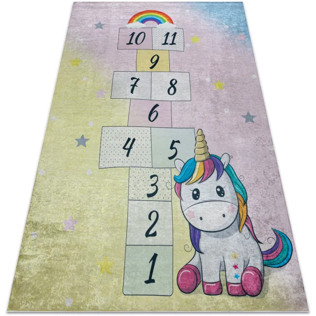 RUGSX Kleden Rugsx BAMBINO 54060 tapijt wasbaar Yksisarvinen, hinkele 200x290 cm Roze