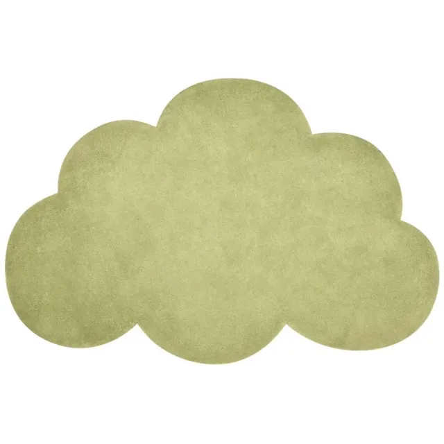 Lilipinso Vloerkleed Wolk Gras Groen | 100 x 64 cm (dikte: 1,5 cm) | Kinderkamer | Babykamer | Baby | Kinderen