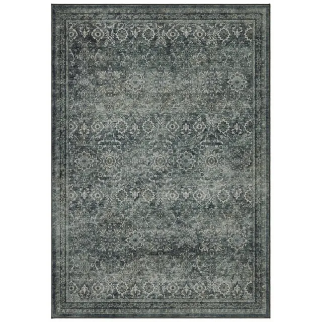 Dutch XXL Vintage Vloerkleed | Tapijt | Inka | Floraal | Groen | 240x340 cm