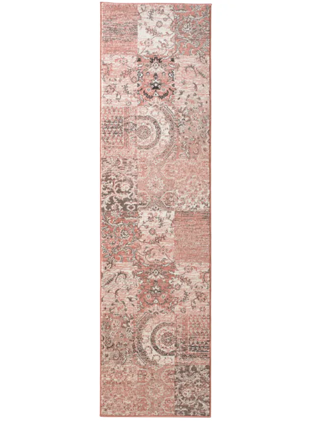 vloerkleed roze patchwork