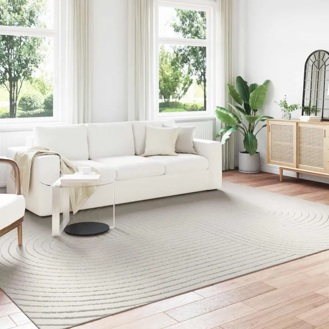 vidaXL Binnen- en buitentapijt PALMERAS Crème 200 x 280 cm Polyester, foto 2