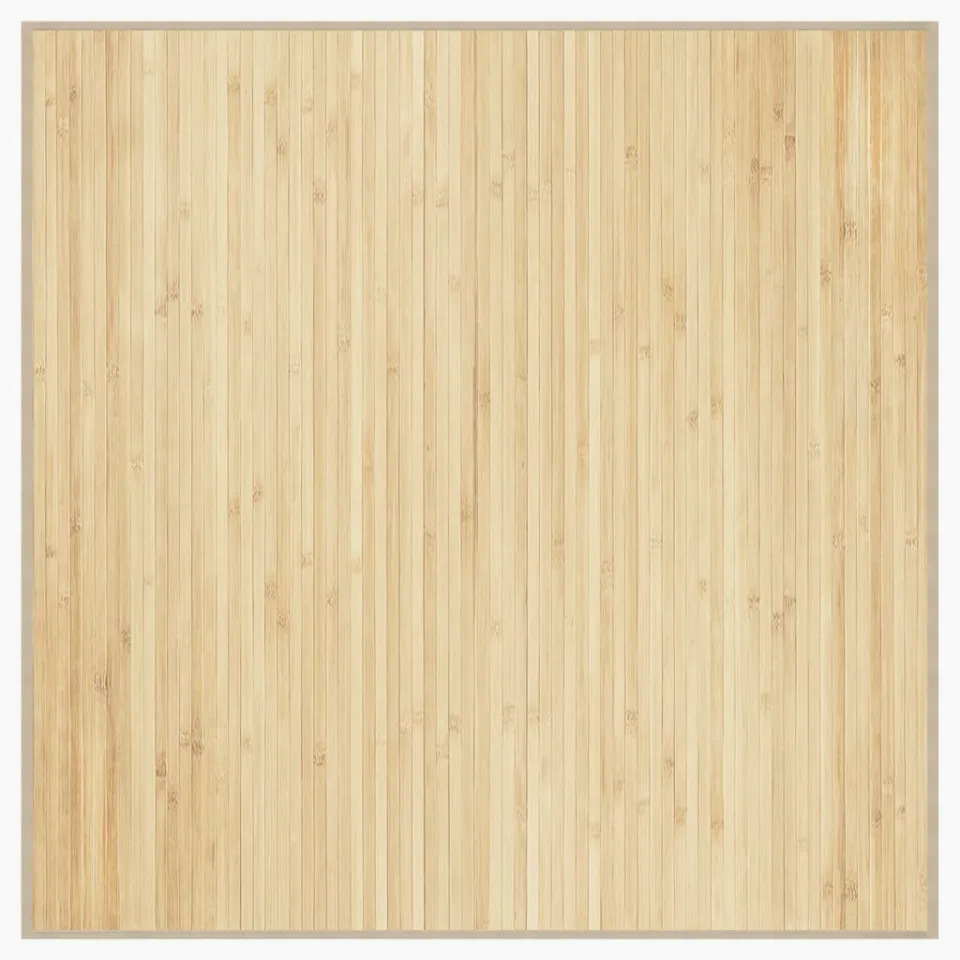 vidaXL Vloerkleed vierkant 100x100 cm bamboe lichtnaturel beige, foto 3