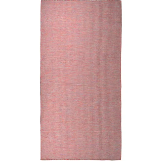 vidaXL Buitenkleed platgeweven 100x200 cm rood