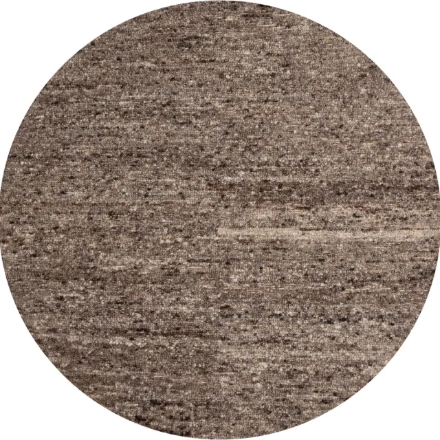 WOOOD Efia Vloerkleed Rond - Wol - Bruin Melange - Ø200 cm