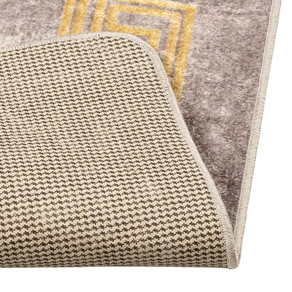vidaXL Vloerkleedloper MARSA Grijs en Goud 50 x 200 cm, foto 4
