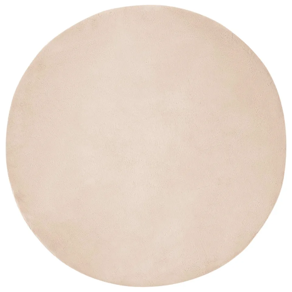 vidaXL Antislip vloerkleed van imitatie konijnenbont OLITE Taupe