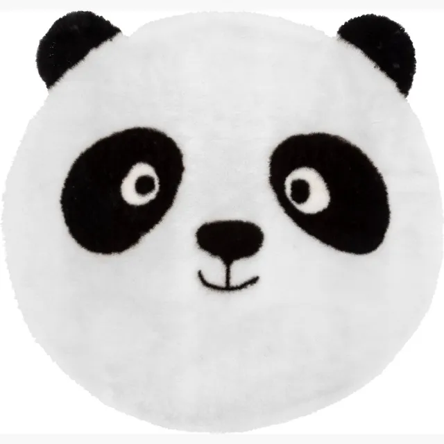 Atmosphera Kids Panda Vloerkleed - Ø100cm - Wit